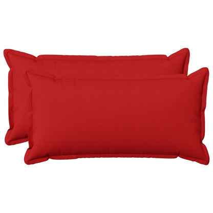 Cushion Cover 2 pcs HOUTEN Red 40 x 80 cm Faux Linen