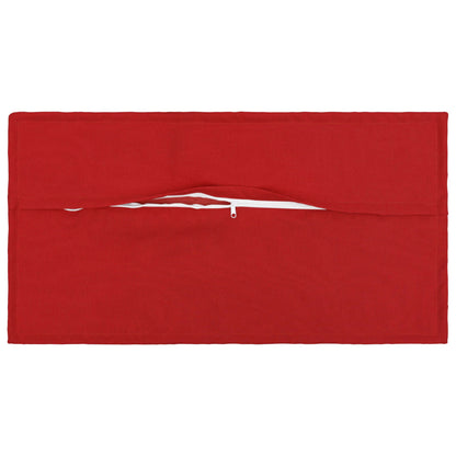 Cushion Cover 6 pcs HOUTEN Red 40 x 80 cm Faux Linen
