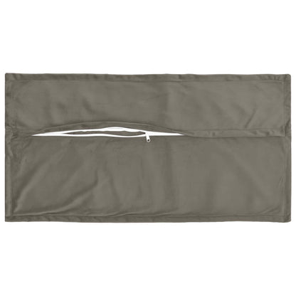 Cushion Cover 2 pcs HOUTEN Light Grey 40 x 80 cm Velvet