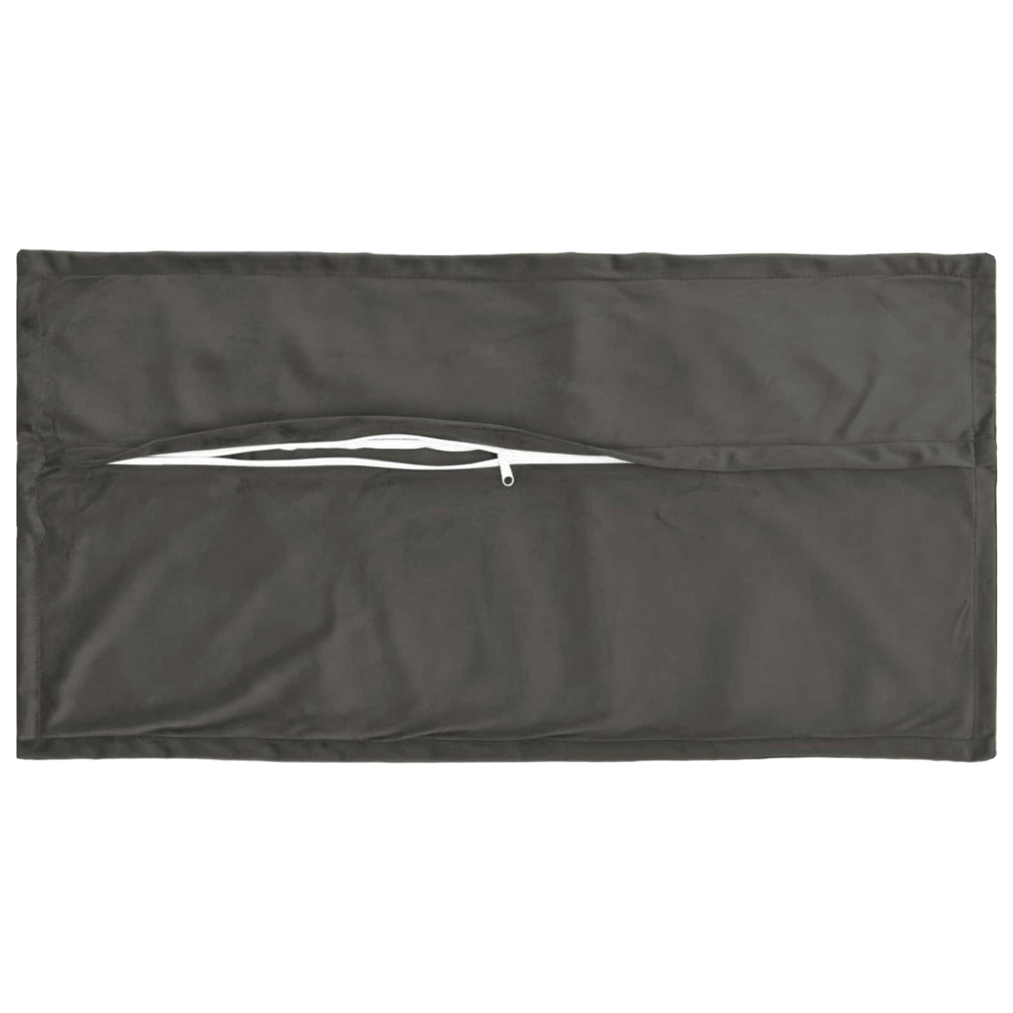 Cushion Cover 6 pcs HOUTEN Dark Grey 40 x 80 cm Velvet