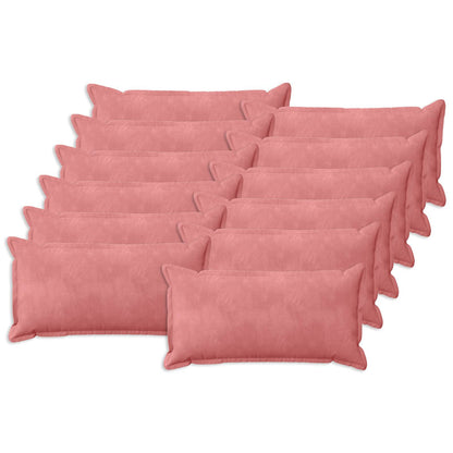Cushion Cover 12 pcs HOUTEN Pink 40 x 80 cm Velvet