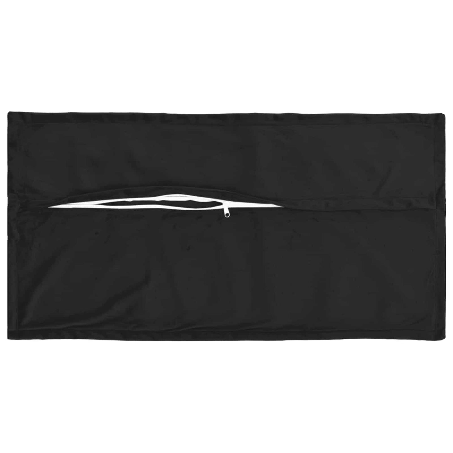 Cushion Cover 2 pcs HOUTEN Black 40 x 80 cm Velvet