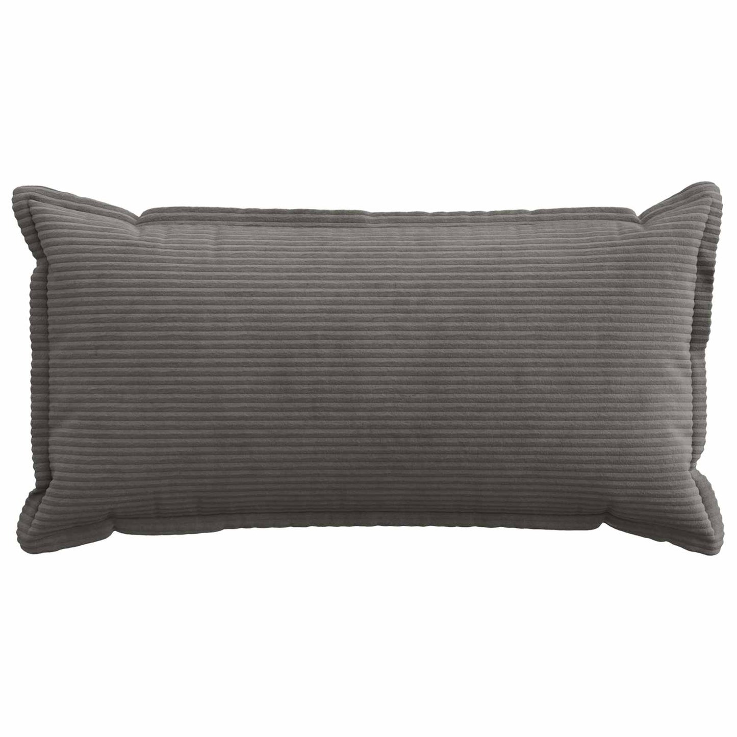 Cushion Cover 2 pcs HOUTEN Dark Grey 40 x 80 cm Corduroy