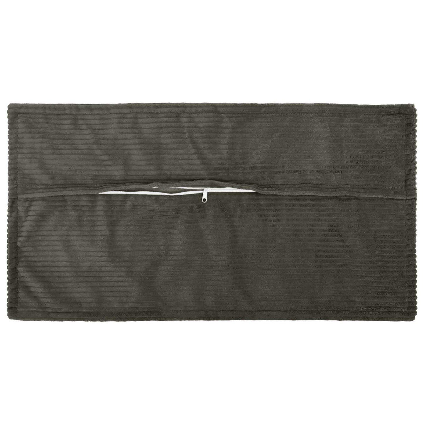Cushion Cover 2 pcs HOUTEN Anthracite 40 x 80 cm Corduroy
