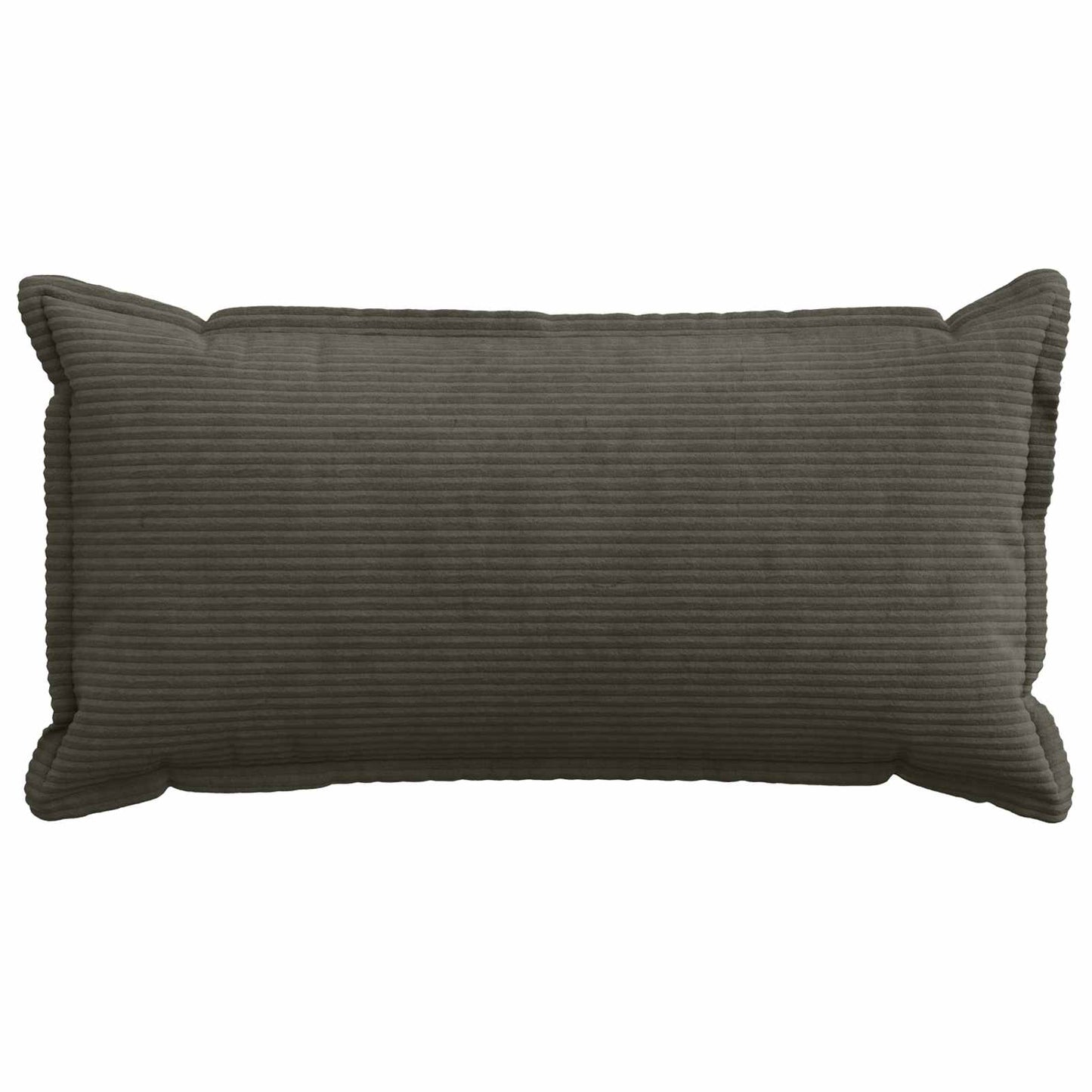 Cushion Cover 2 pcs HOUTEN Anthracite 40 x 80 cm Corduroy