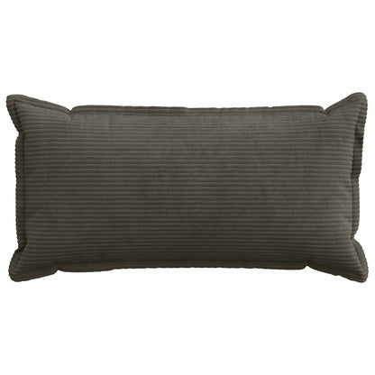 Cushion Cover 2 pcs HOUTEN Anthracite 40 x 80 cm Corduroy