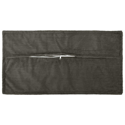 Cushion Cover 12 pcs HOUTEN Anthracite 40 x 80 cm Corduroy