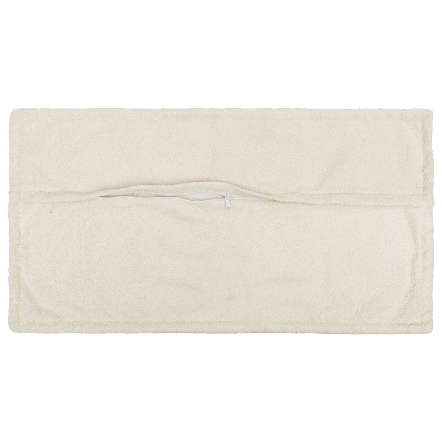 Cushion Cover 2 pcs HOUTEN Cream 40 x 80 cm Bouclé