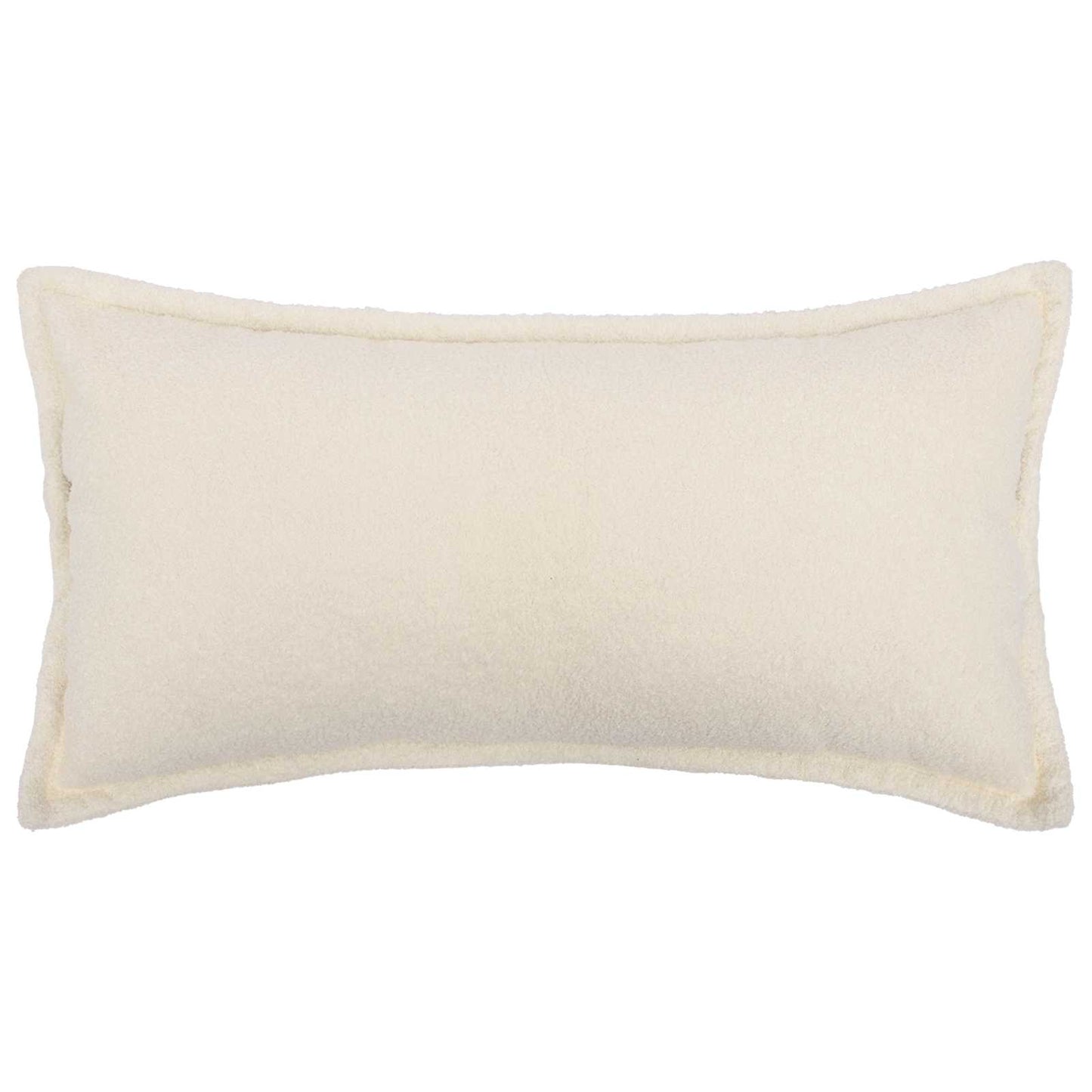 Cushion Cover 2 pcs HOUTEN Cream 40 x 80 cm Bouclé