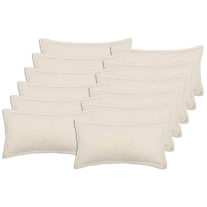 Cushion Cover 12 pcs HOUTEN Cream 40 x 80 cm Bouclé