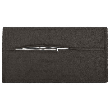 Cushion Cover 12 pcs HOUTEN Dark Grey 40 x 80 cm Bouclé