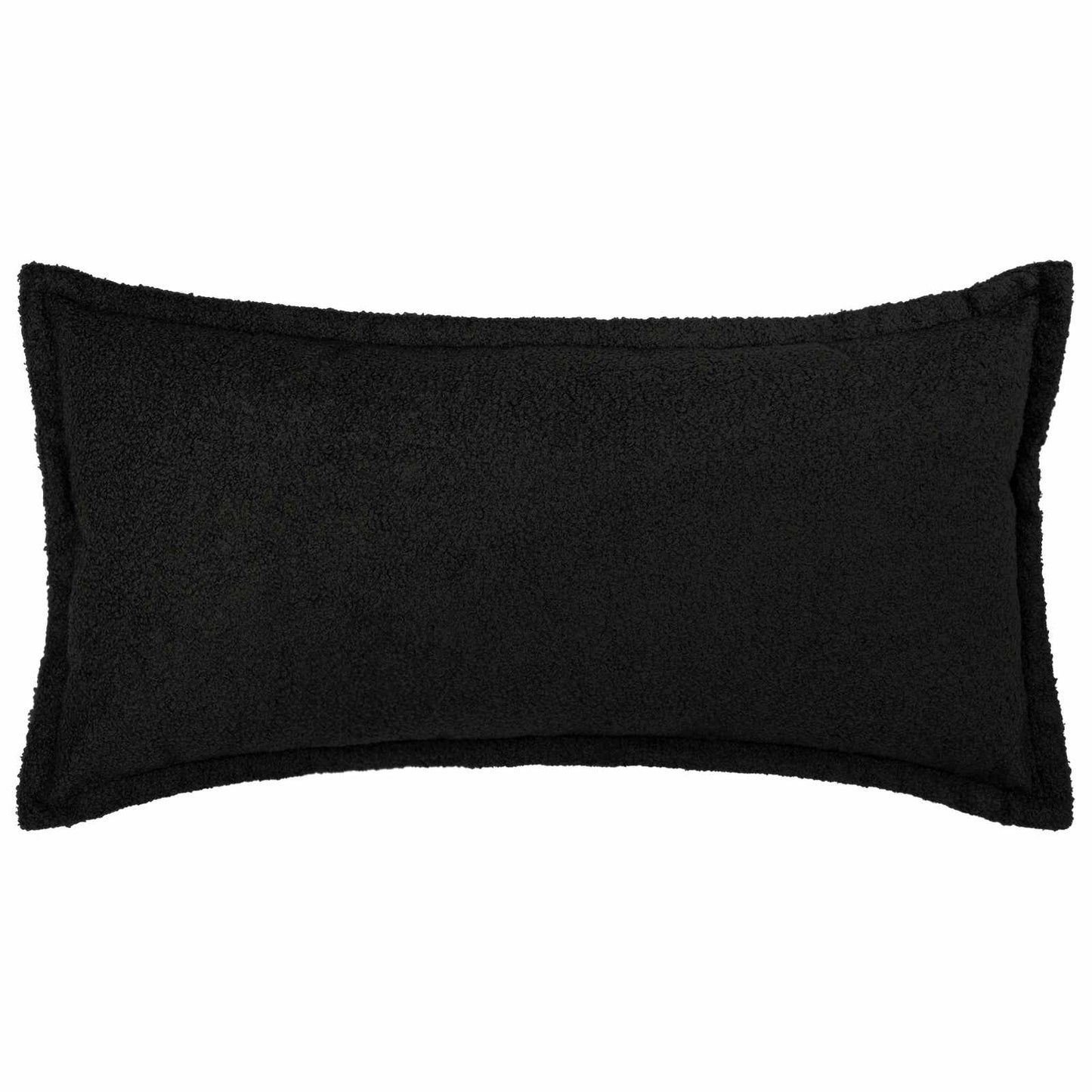 Cushion Cover 2 pcs HOUTEN Black 40 x 80 cm Bouclé