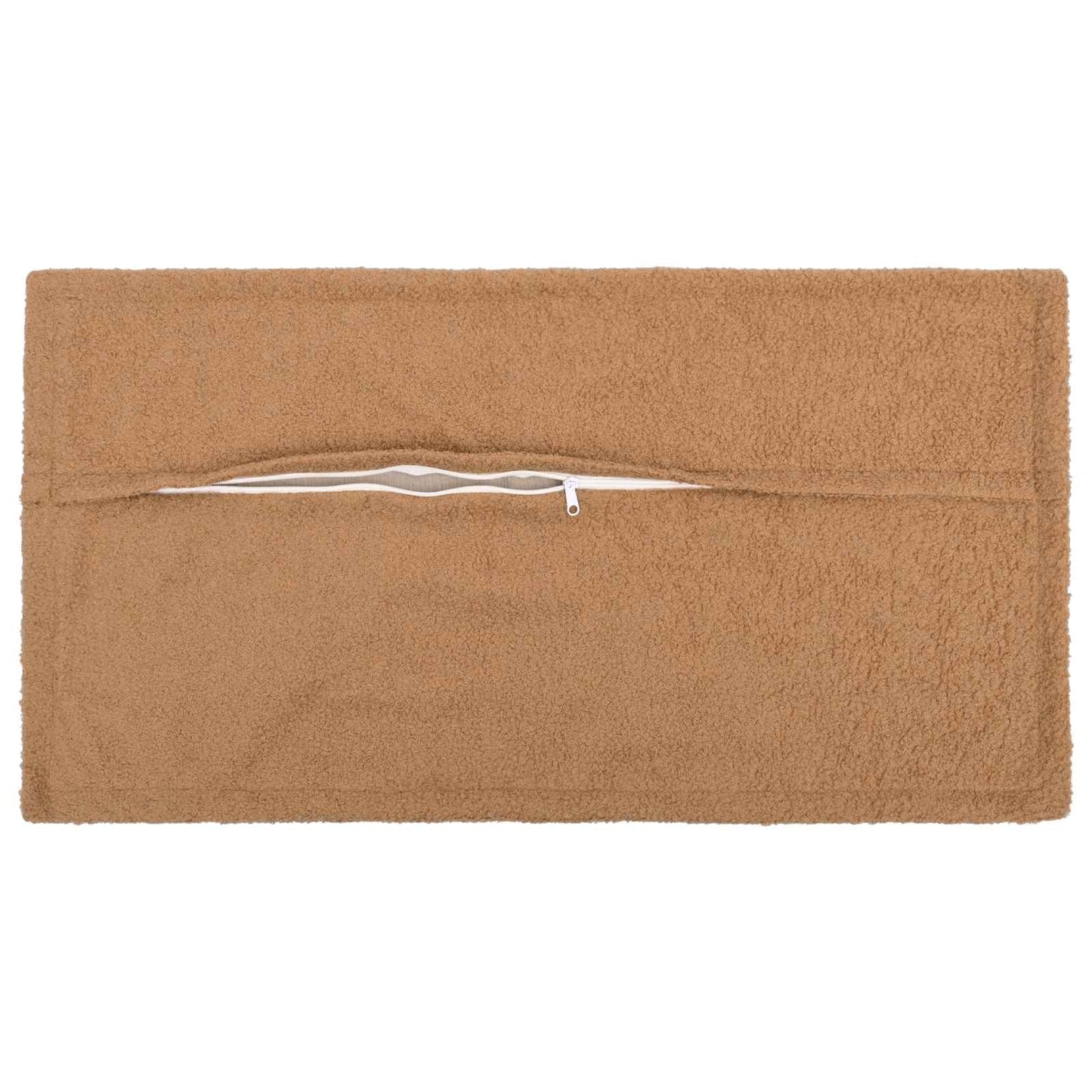 Cushion Cover 2 pcs HOUTEN Beige 40 x 80 cm Bouclé