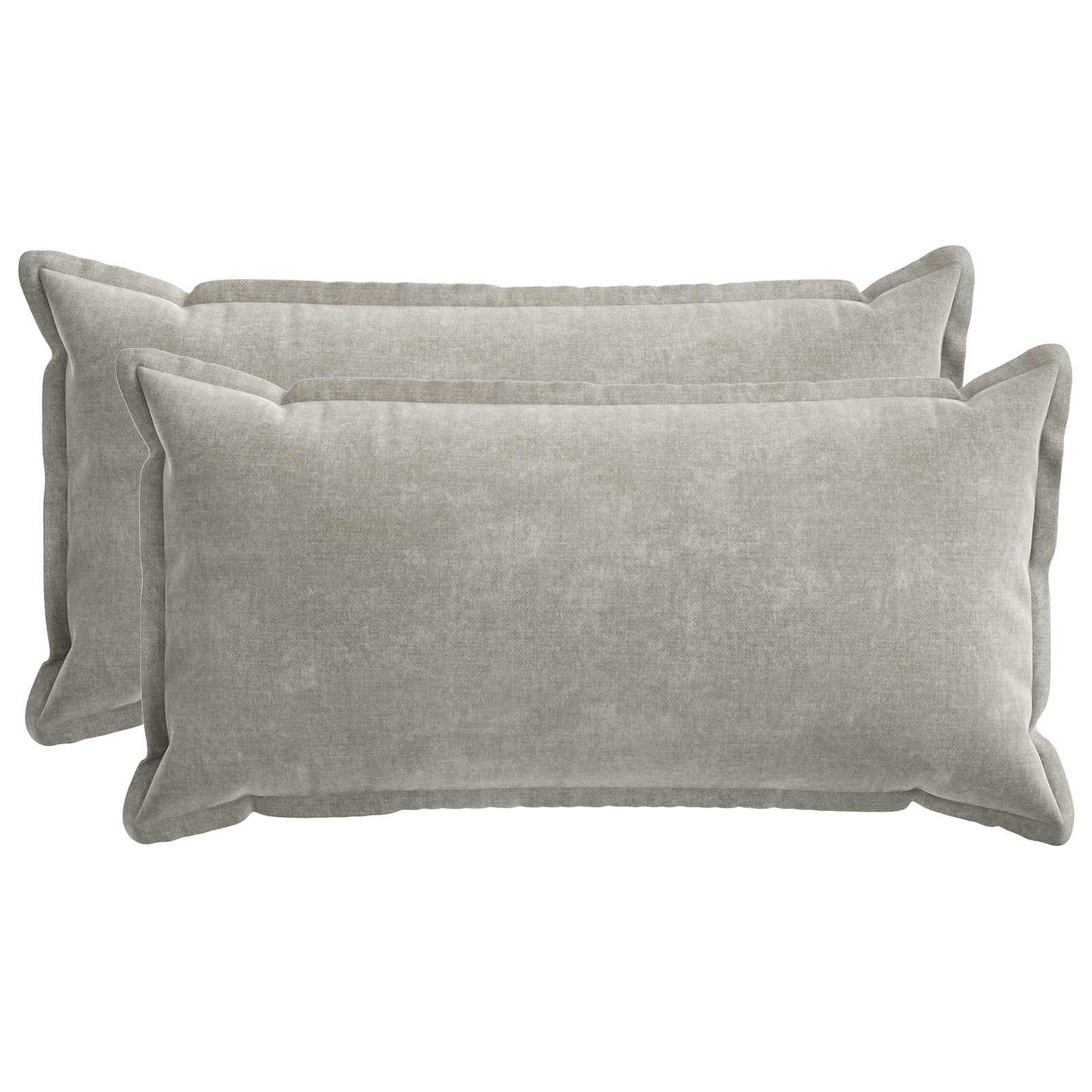 Cushion Cover 2 pcs HOUTEN Light Grey 40 x 80 cm