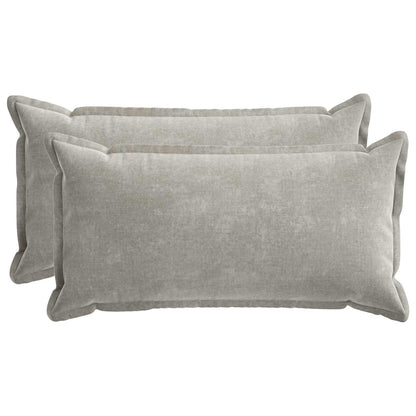 Cushion Cover 2 pcs HOUTEN Light Grey 40 x 80 cm