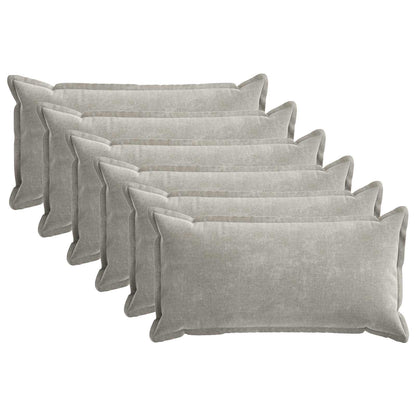 Cushion Cover 6 pcs HOUTEN Light Grey 40 x 80 cm