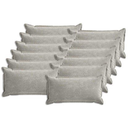 Cushion Cover 12 pcs HOUTEN Light Grey 40 x 80 cm
