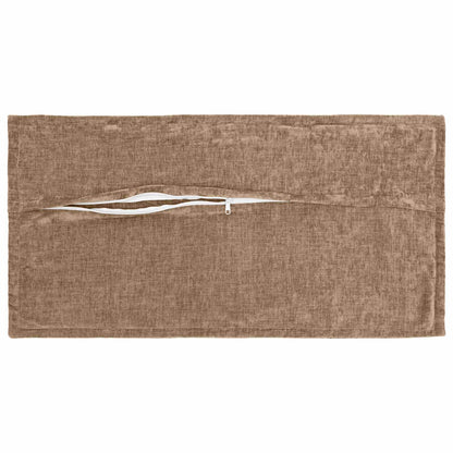 Cushion Cover 2 pcs HOUTEN Brown 40 x 80 cm Chenille Fabric