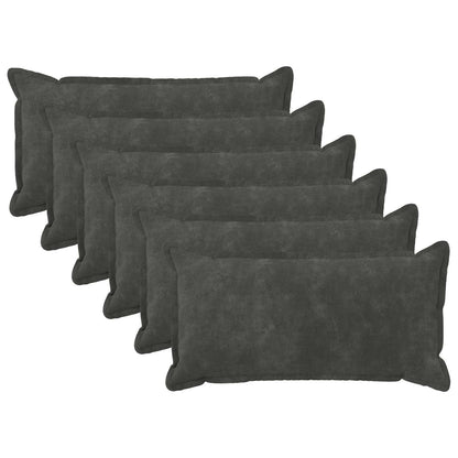 Cushion Cover 6 pcs HOUTEN Anthracite 40 x 80 cm