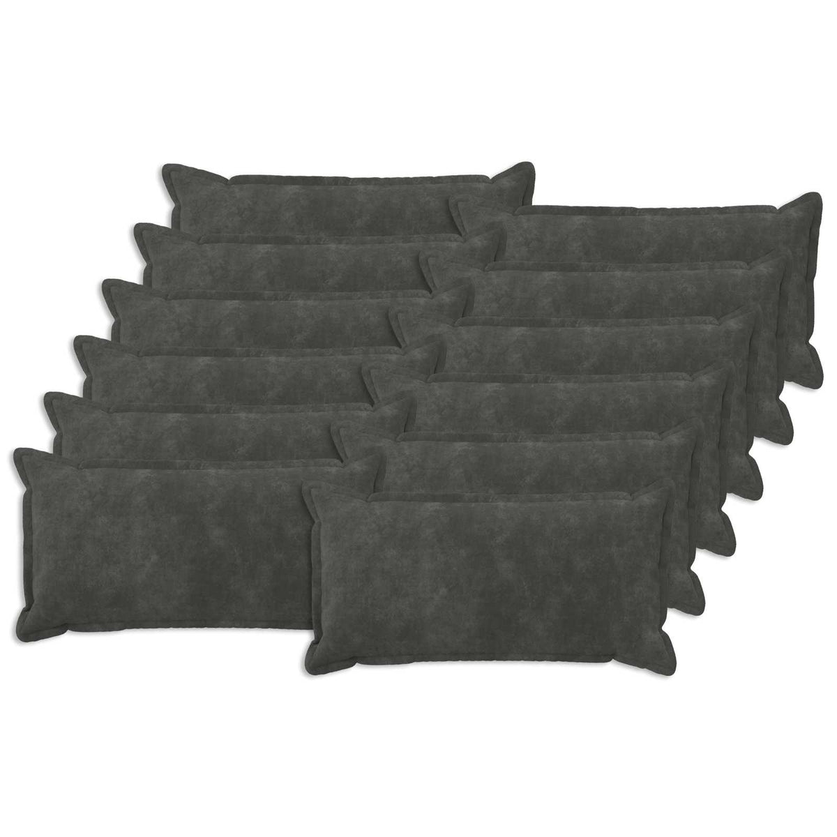 Cushion Cover 12 pcs HOUTEN Anthracite 40 x 80 cm