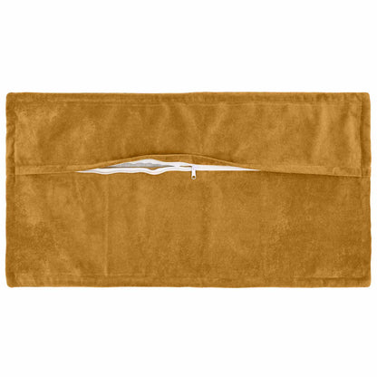 Cushion Cover 2 pcs HOUTEN Yellow 40 x 80 cm Microfiber Fleece