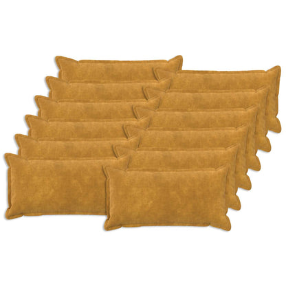 Cushion Cover 12 pcs HOUTEN Yellow 40 x 80 cm Microfiber Fleece