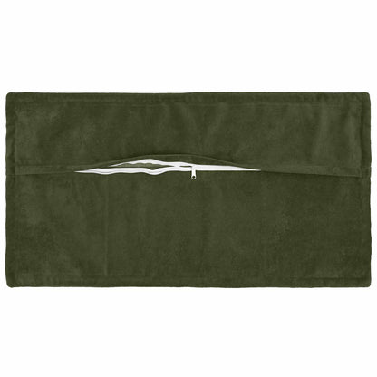 Cushion Cover 2 pcs HOUTEN Green 40 x 80 cm Microfiber Fleece