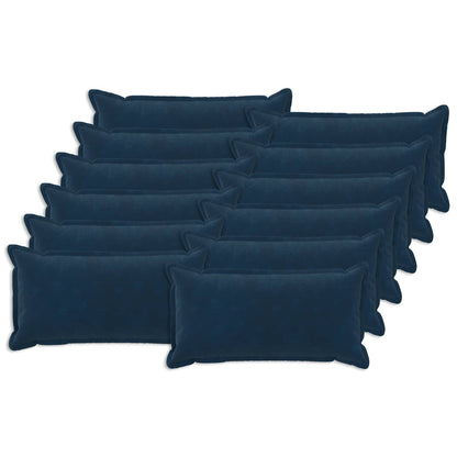 Cushion Cover 12 pcs HOUTEN Blue 40 x 80 cm Microfiber Fleece