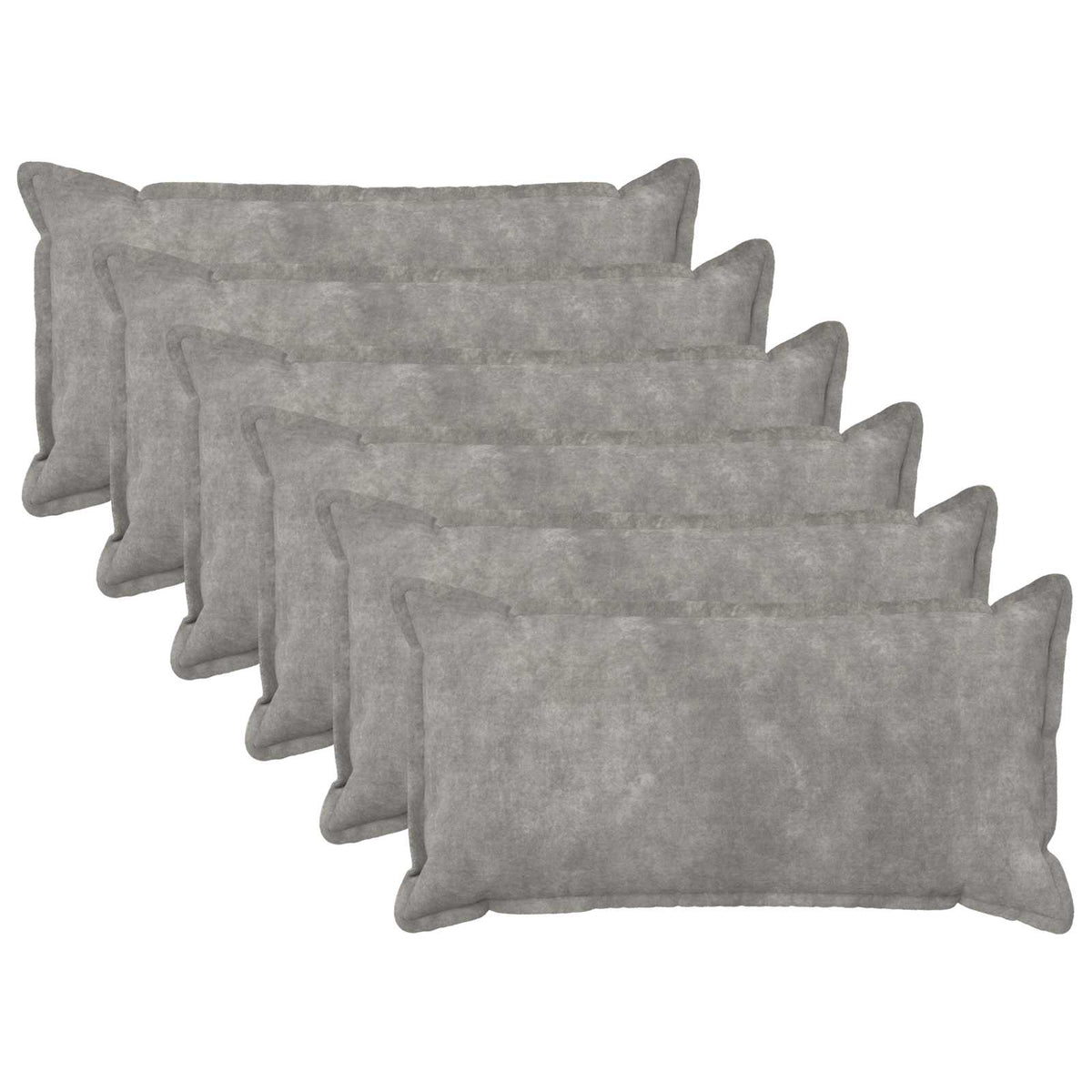 Cushion Cover 6 pcs HOUTEN Light Grey 40 x 80 cm