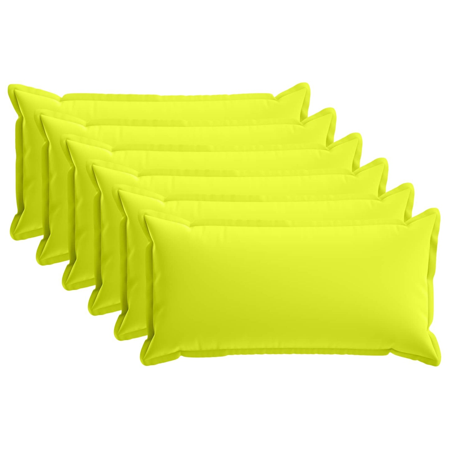 Cushion Cover 6 pcs HOUTEN Bright Green 40 x 80 cm Polyester