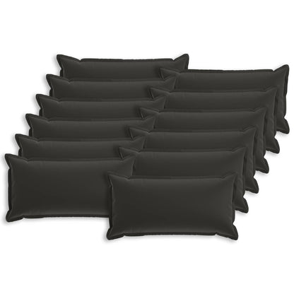 Cushion Cover 12 pcs HOUTEN Black 40 x 80 cm Polyester