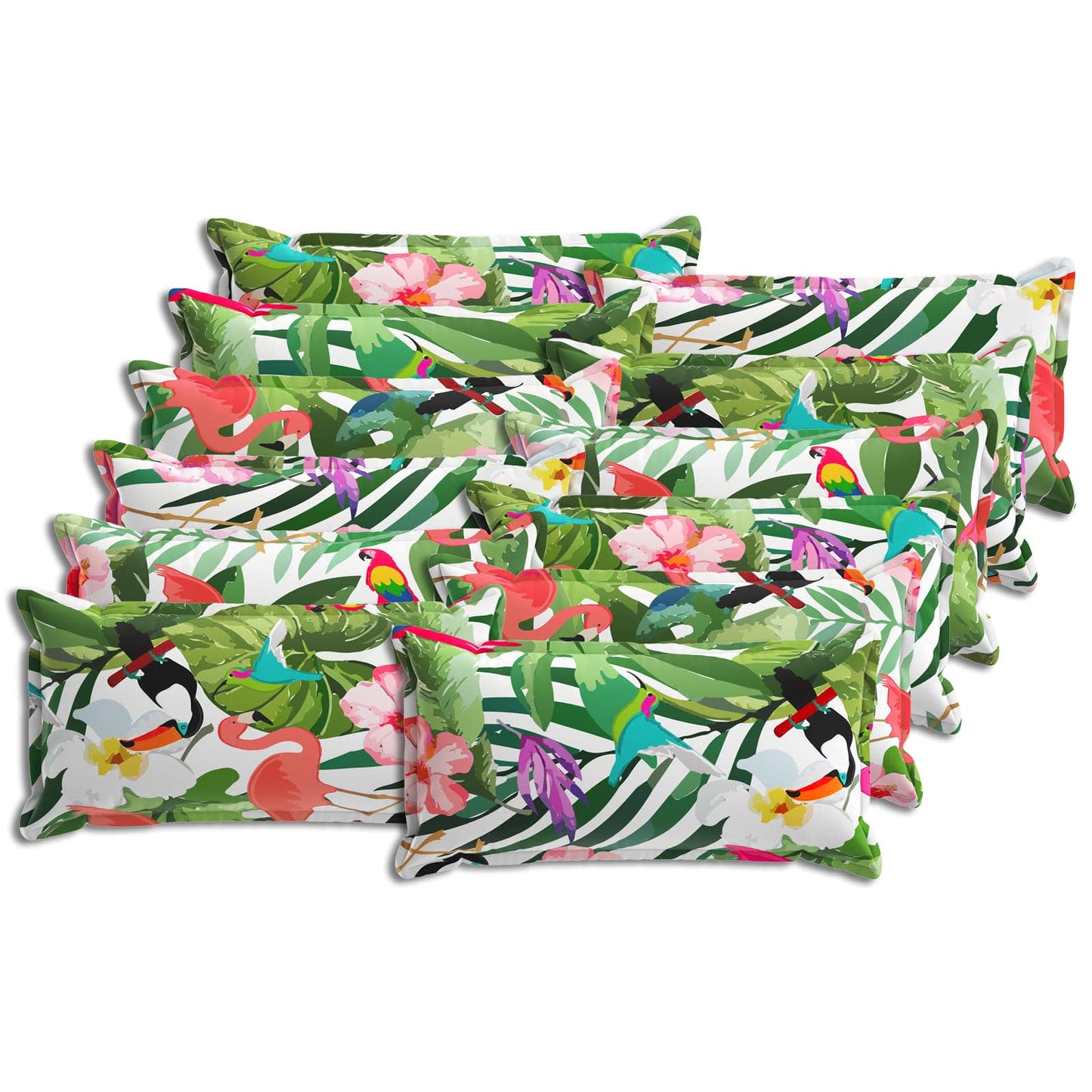 Cushion Cover 12 pcs HOUTEN Multicolour 40 x 80 cm Polyester