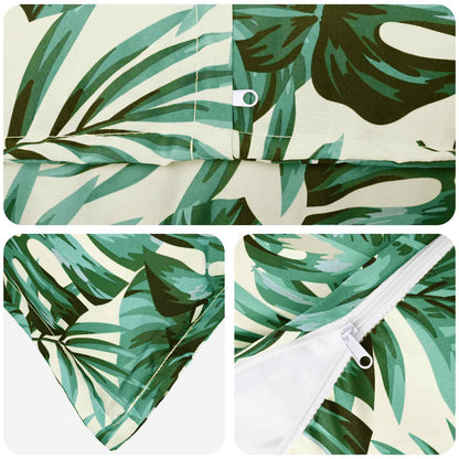 Cushion Cover 2 pcs HOUTEN Leaf Pattern 40 x 80 cm Polyester
