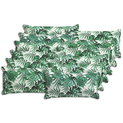 Cushion Cover 12 pcs HOUTEN Leaf Pattern 40 x 80 cm Polyester