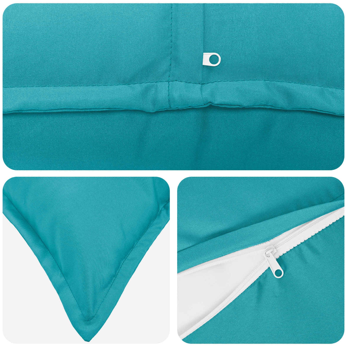 Cushion Cover 6 pcs HOUTEN Turquoise 40 x 80 cm Polyester