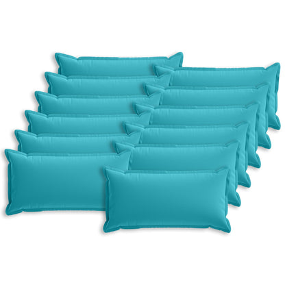 Cushion Cover 12 pcs HOUTEN Turquoise 40 x 80 cm Polyester