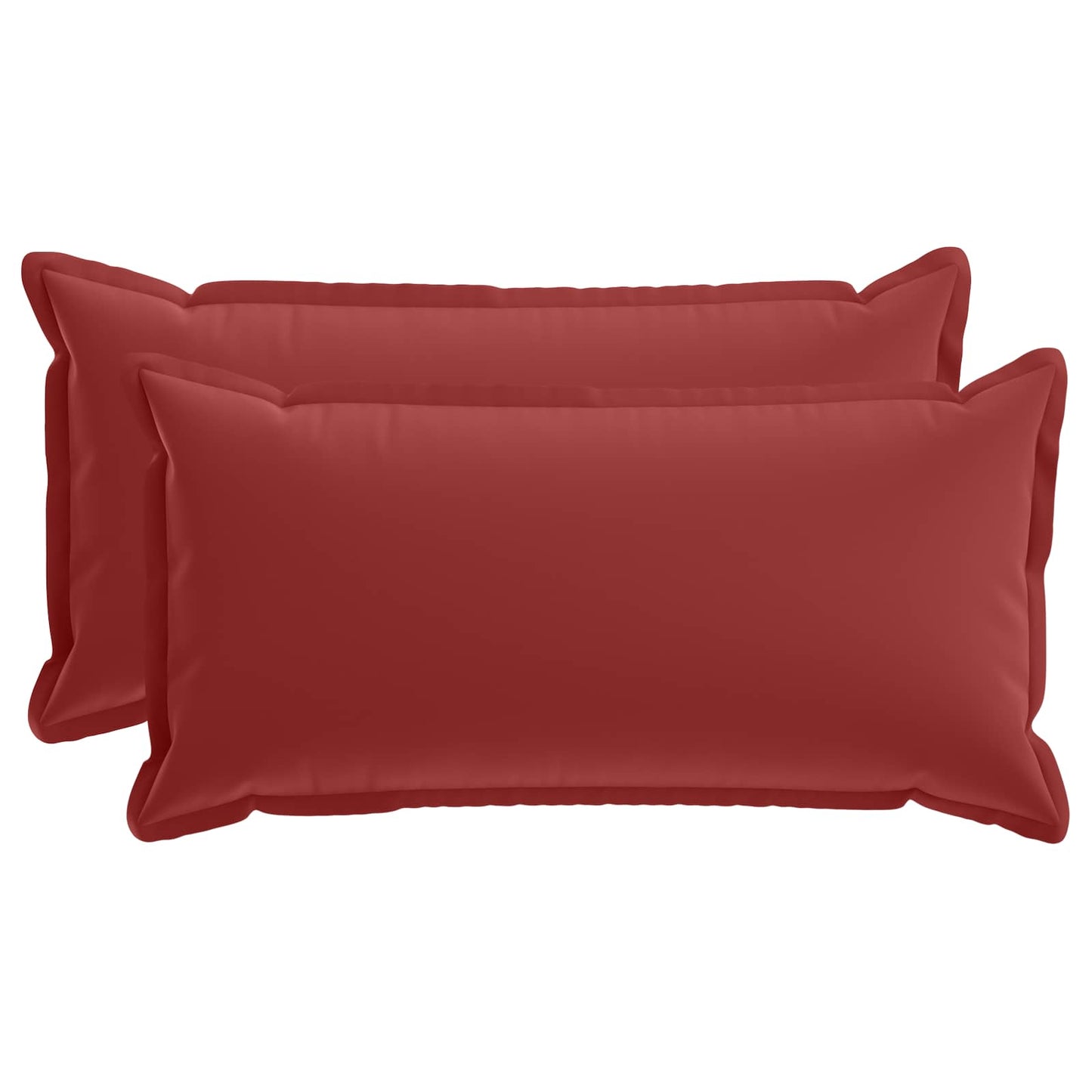 Cushion Cover 2 pcs HOUTEN Wine Red 40 x 80 cm Polyester