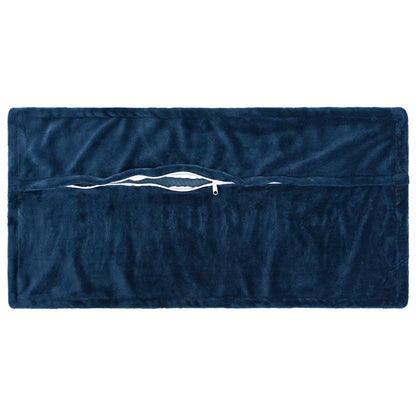 Cushion Cover 6 pcs HOUTEN Navy Blue 40 x 80 cm Flannel