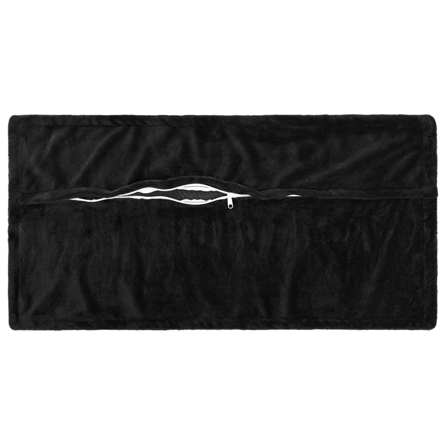 Cushion Cover 2 pcs HOUTEN Black 40 x 80 cm Flannel