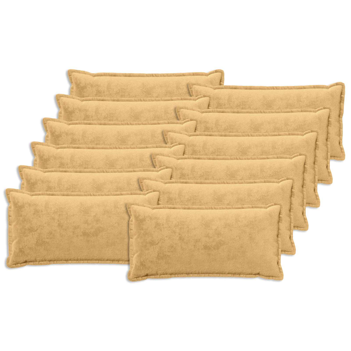 Cushion Cover 12 pcs HOUTEN Taupe 40 x 80 cm Flannel