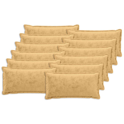 Cushion Cover 12 pcs HOUTEN Taupe 40 x 80 cm Flannel