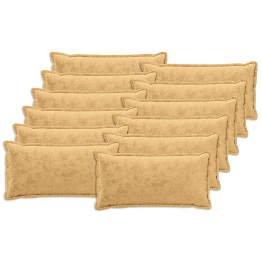 Cushion Cover 12 pcs HOUTEN Taupe 40 x 80 cm Flannel