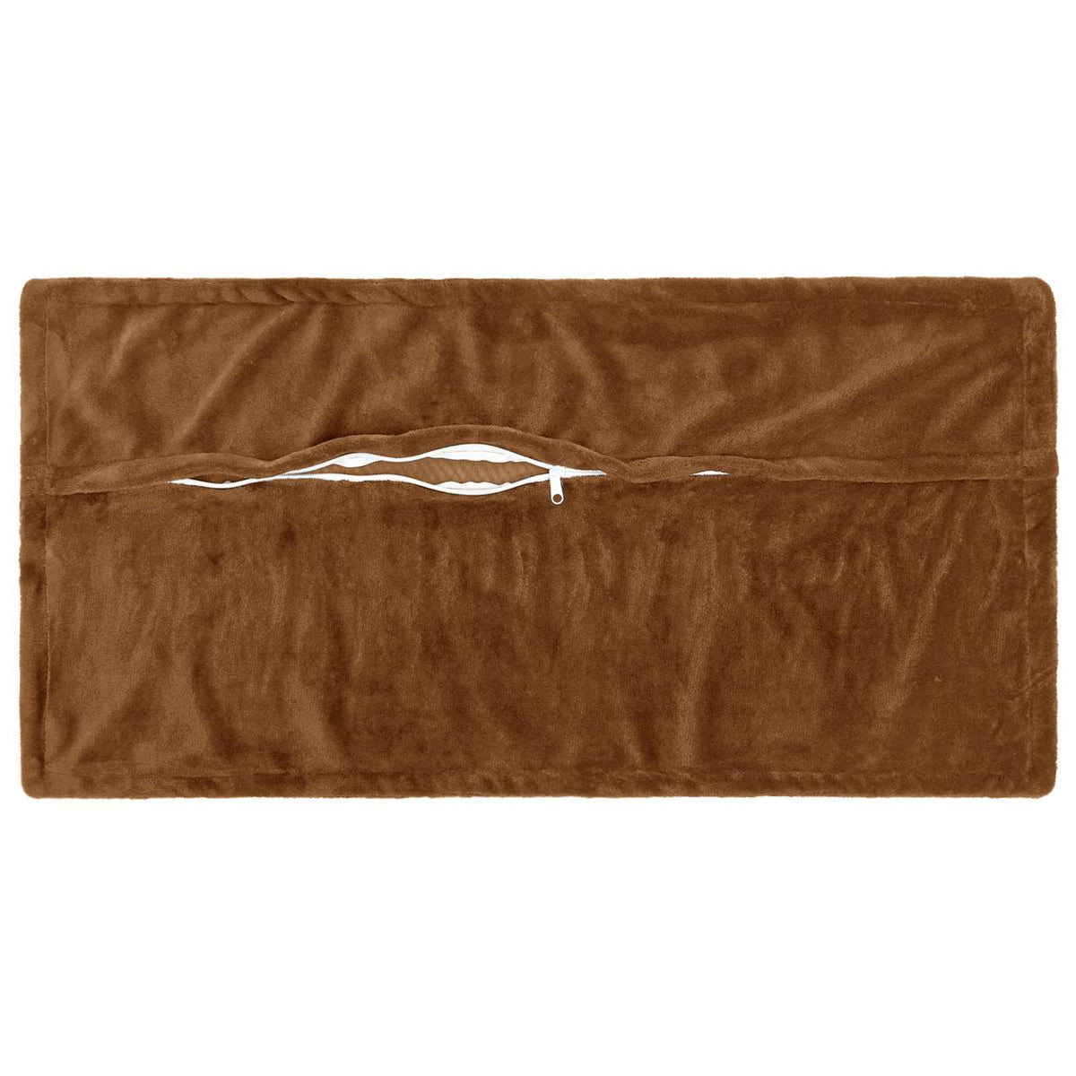 Cushion Cover 6 pcs HOUTEN Light Brown 40 x 80 cm Flannel