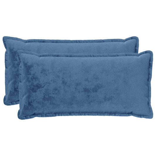 Cushion Cover 2 pcs HOUTEN Light Blue 40 x 80 cm Flannel