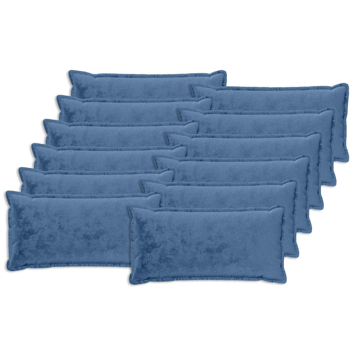 Cushion Cover 12 pcs HOUTEN Light Blue 40 x 80 cm Flannel