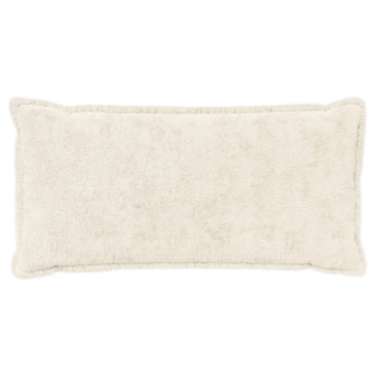 Cushion Cover 12 pcs HOUTEN White 40 x 80 cm Faux Rabbit Fur