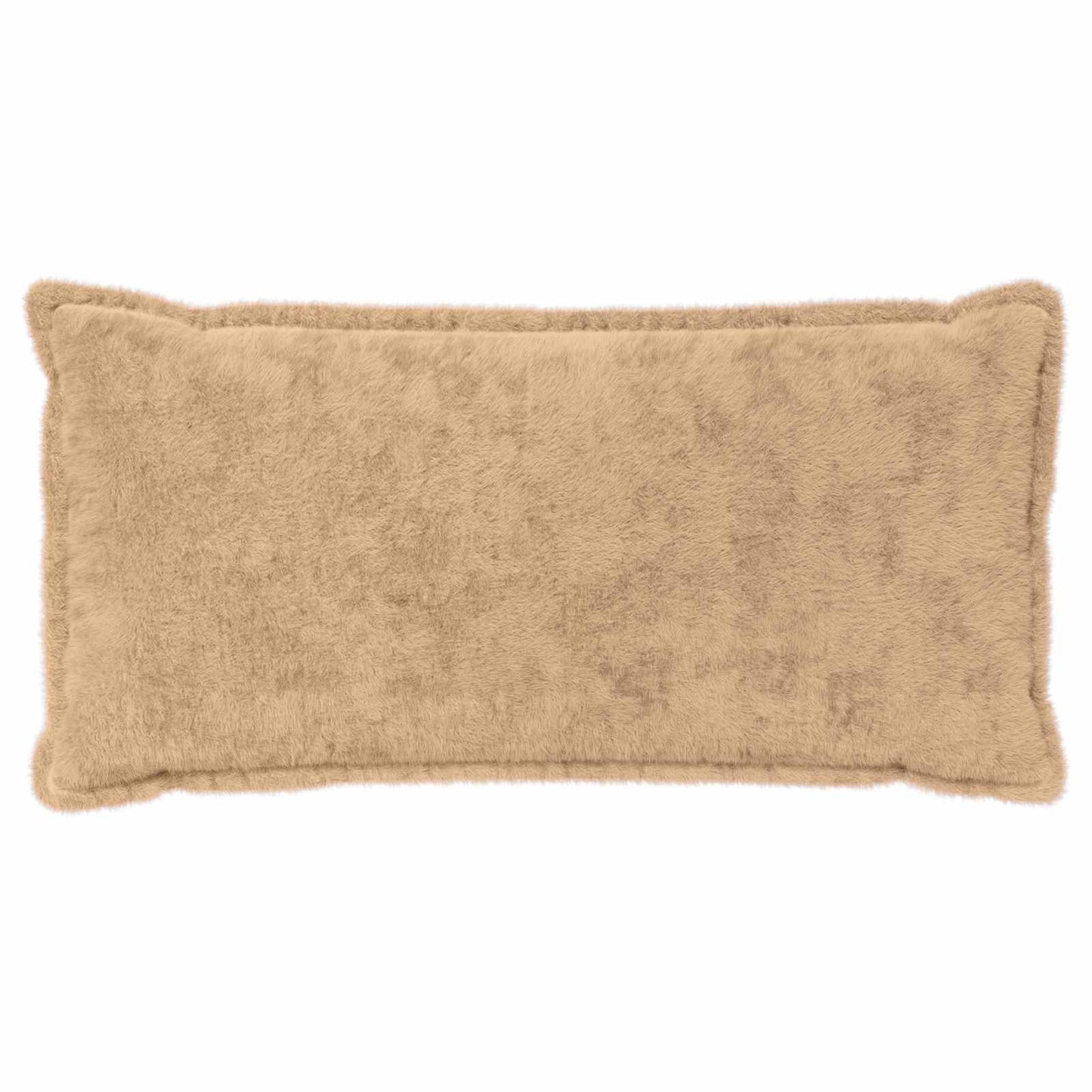 Cushion Cover 6 pcs HOUTEN Cream 40 x 80 cm Faux Rabbit Fur