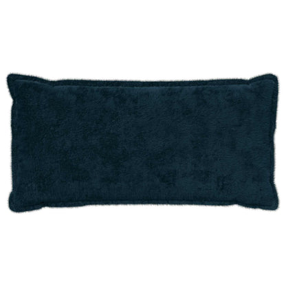 Cushion Cover 6 pcs HOUTEN Navy Blue 40 x 80 cm Faux Rabbit Fur