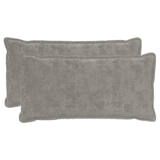 Cushion Cover 2 pcs HOUTEN Light Grey 40 x 80 cm