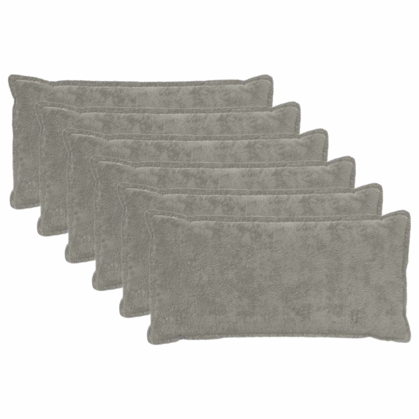Cushion Cover 6 pcs HOUTEN Light Grey 40 x 80 cm